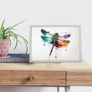 4x6 Dragonfly Watercolor‎ Oil Painting Art Print